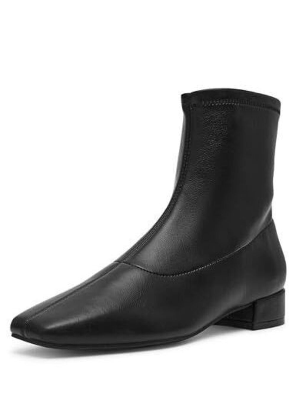 Anne Klein Women's Russ Ankle Boot, Black Smooth, 8.5 ($130)